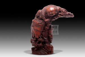 BF-042 ​A Carved Bamboo Figure of The story of “Liuhai and Jinchan”