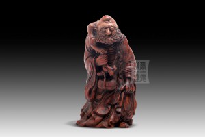 BF-045 竹雕 - 達摩“一葦渡江”